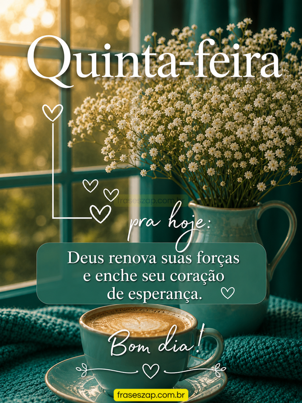 Imagem de quinta-feira para compartilhar no WhatsApp