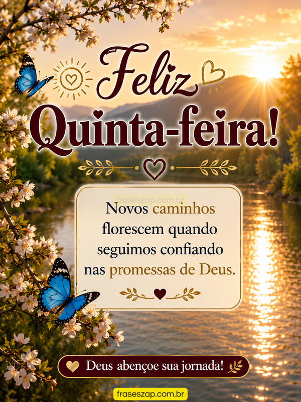 Imagem de quinta-feira para compartilhar no WhatsApp