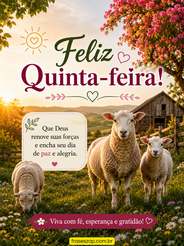 Imagem de quinta-feira para compartilhar no WhatsApp