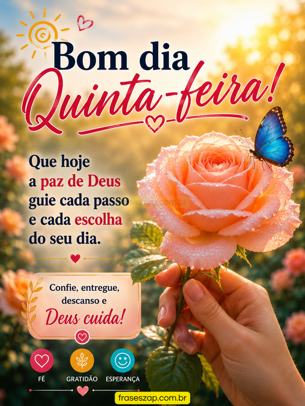Imagem de quinta-feira para compartilhar no WhatsApp
