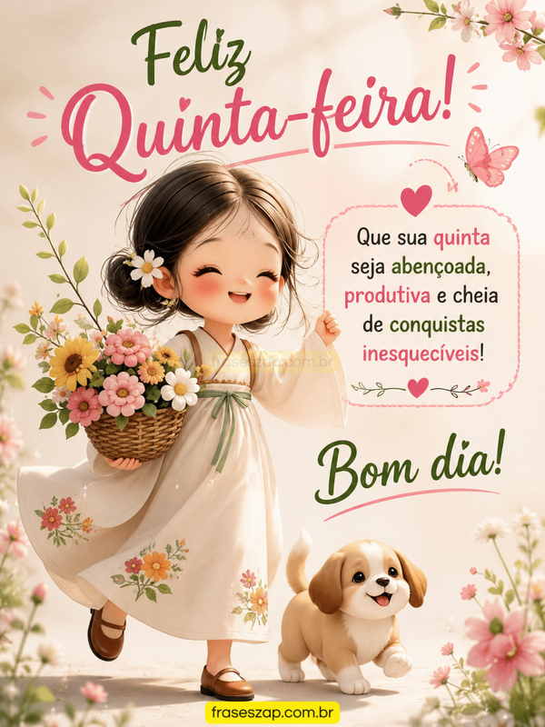 Imagem de quinta-feira para compartilhar no WhatsApp