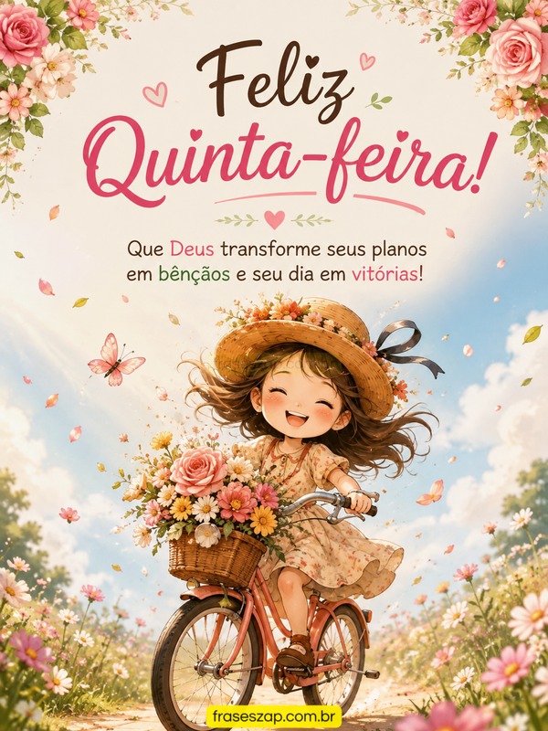 Imagem de quinta-feira para compartilhar no WhatsApp
