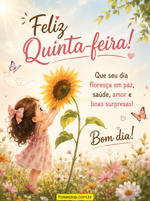 Imagem de quinta-feira para compartilhar no WhatsApp
