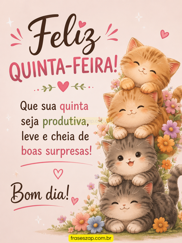Imagem de quinta-feira para compartilhar no WhatsApp