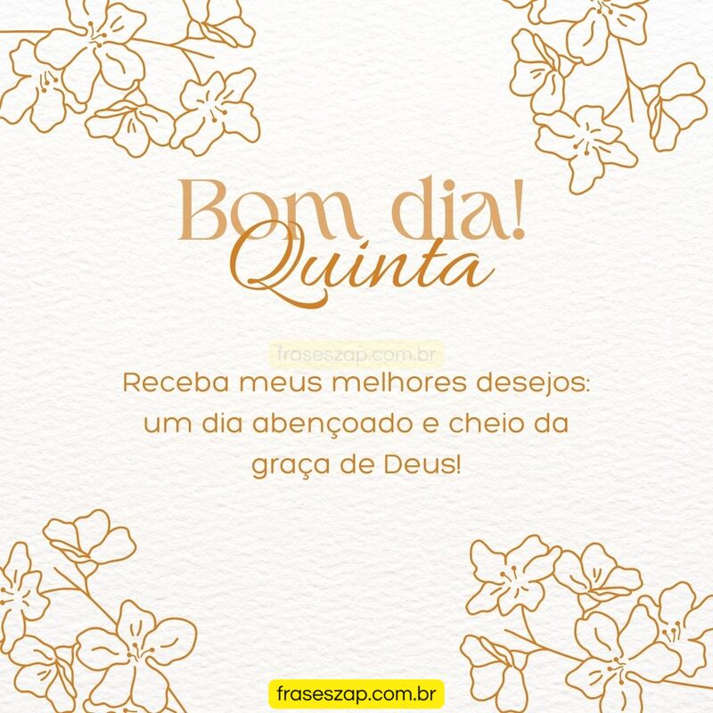 Imagem de quinta-feira para compartilhar no WhatsApp