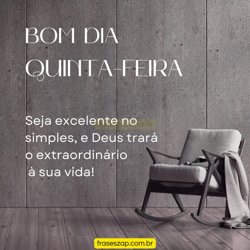 Imagem de quinta-feira para compartilhar no WhatsApp
