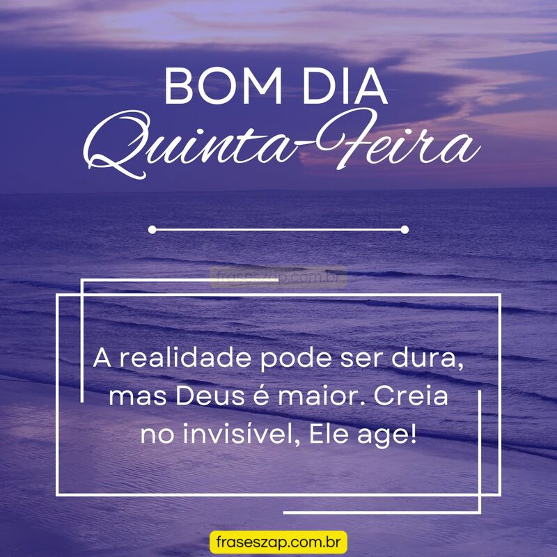 Imagem de quinta-feira para compartilhar no WhatsApp