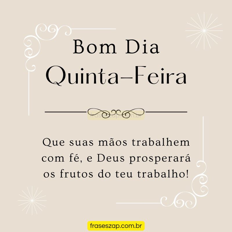 Imagem de quinta-feira para compartilhar no WhatsApp