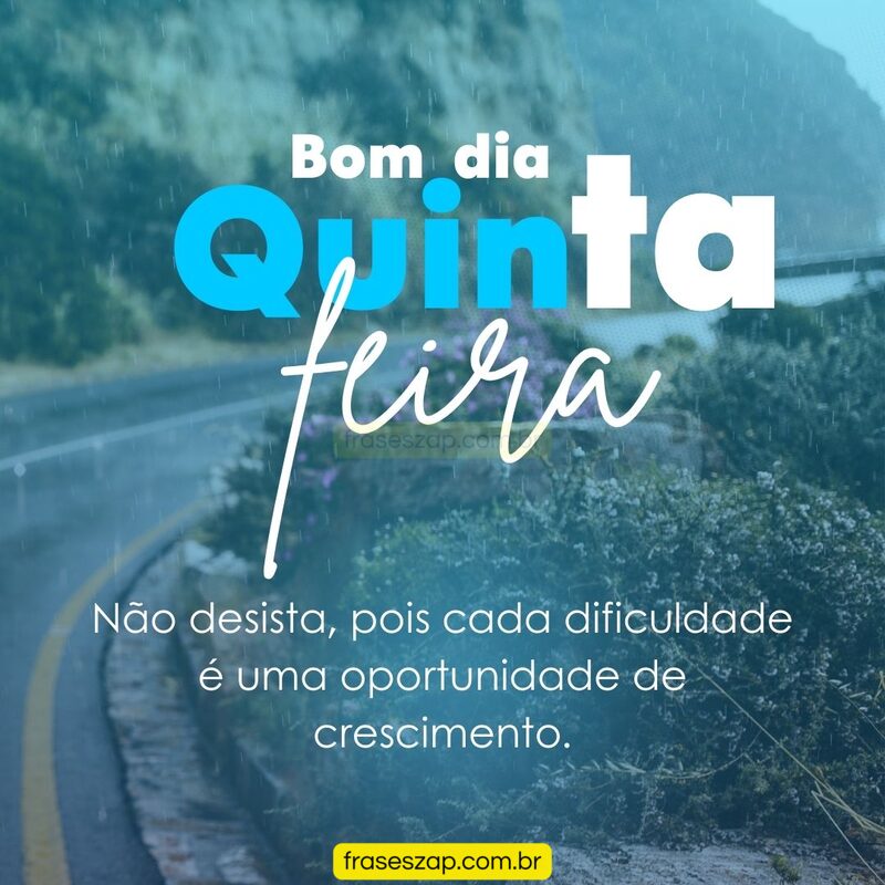 Imagem de quinta-feira para compartilhar no WhatsApp