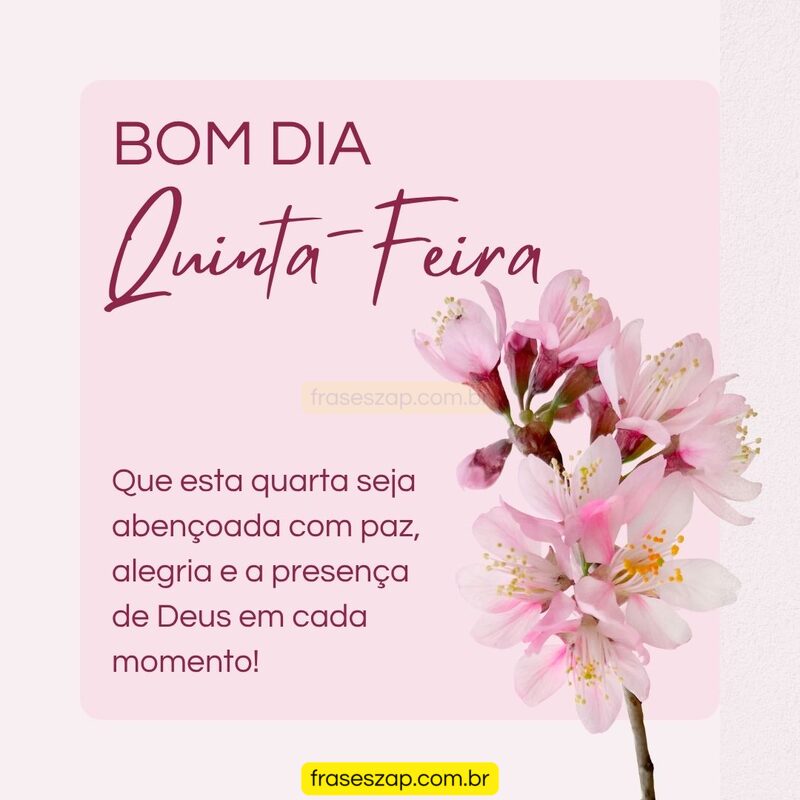 Imagem de quinta-feira para compartilhar no WhatsApp