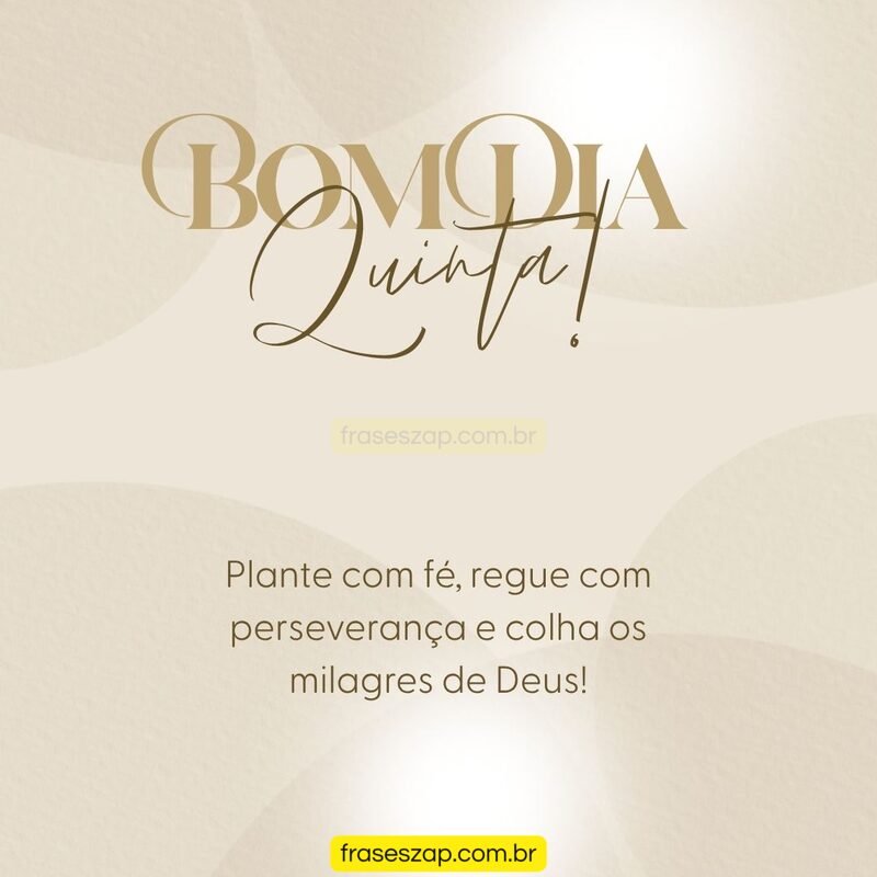 Imagem de quinta-feira para compartilhar no WhatsApp