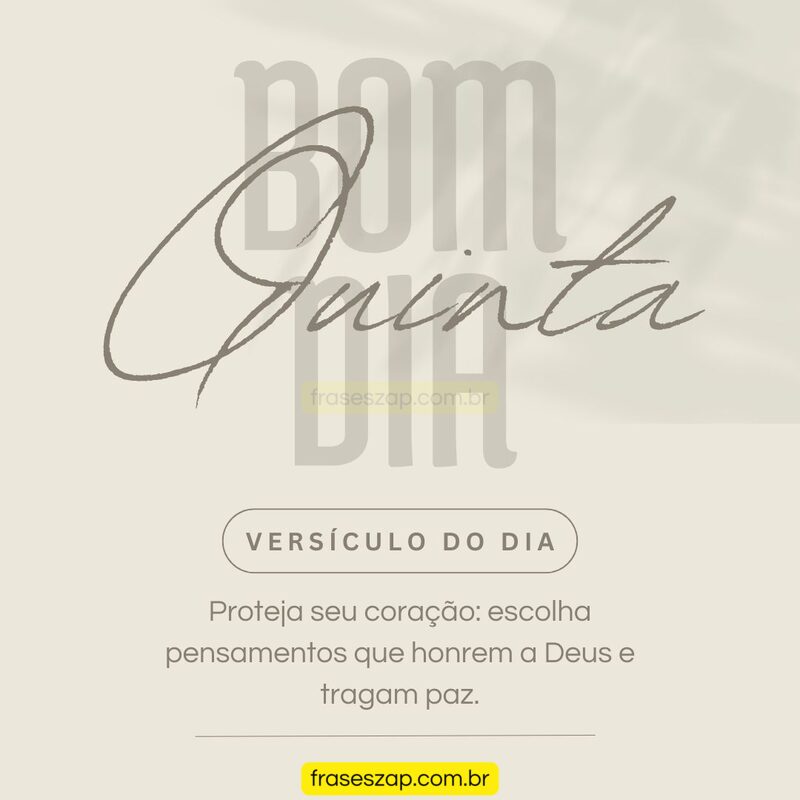 Imagem de quinta-feira para compartilhar no WhatsApp