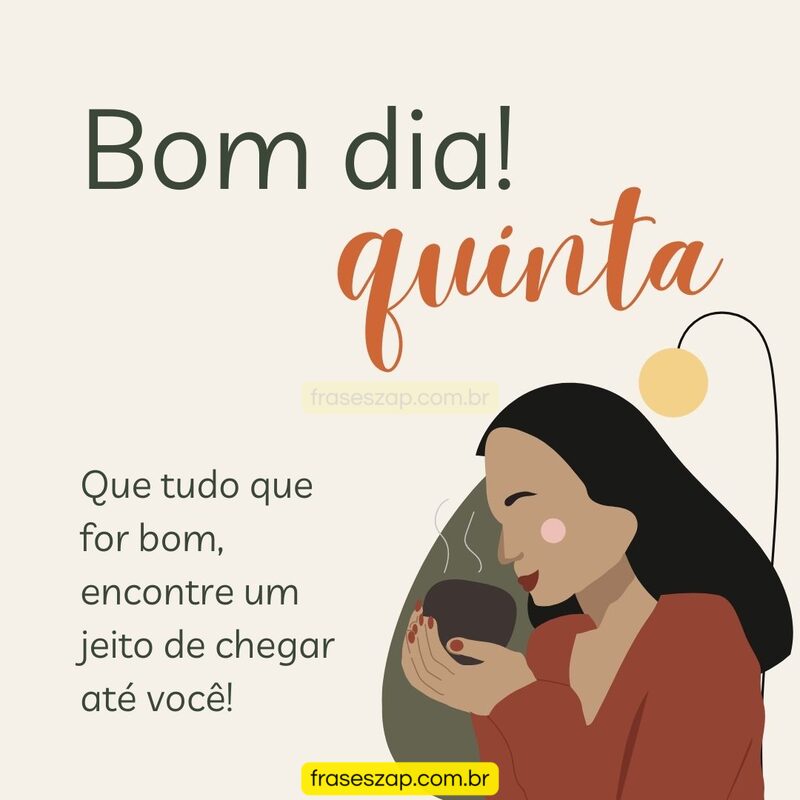 Imagem de quinta-feira para compartilhar no WhatsApp