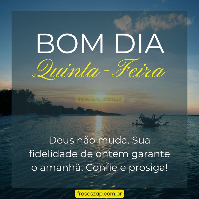 Imagem de quinta-feira para compartilhar no WhatsApp