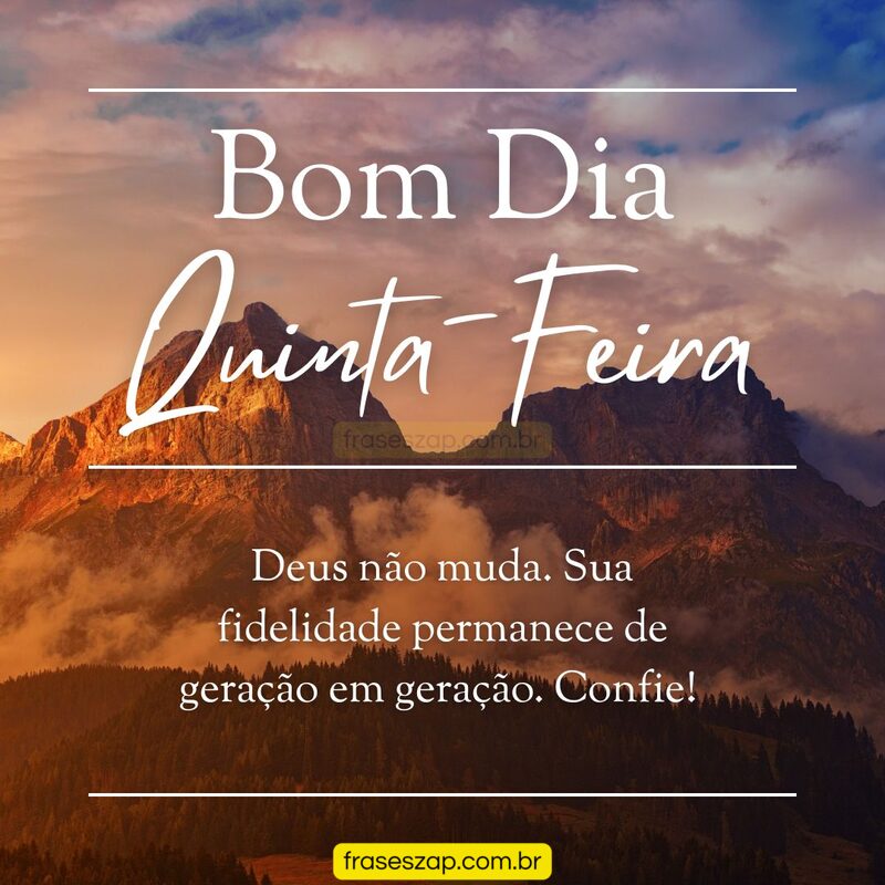 Imagem de quinta-feira para compartilhar no WhatsApp