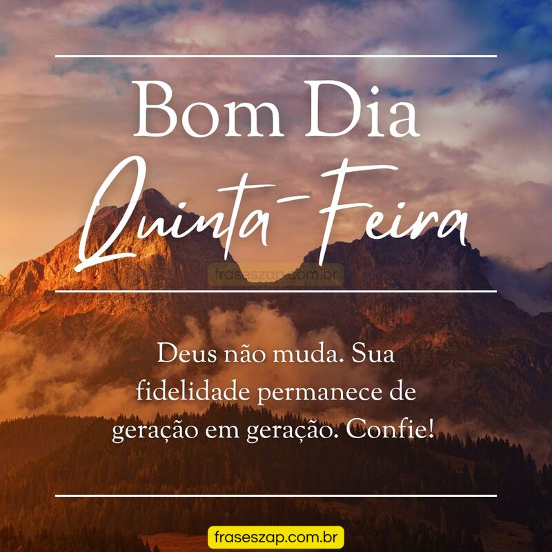 Imagem de quinta-feira para compartilhar no WhatsApp