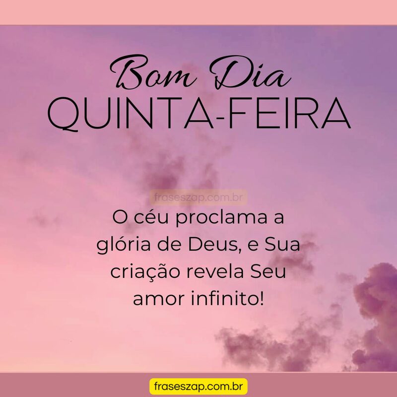 Imagem de quinta-feira para compartilhar no WhatsApp