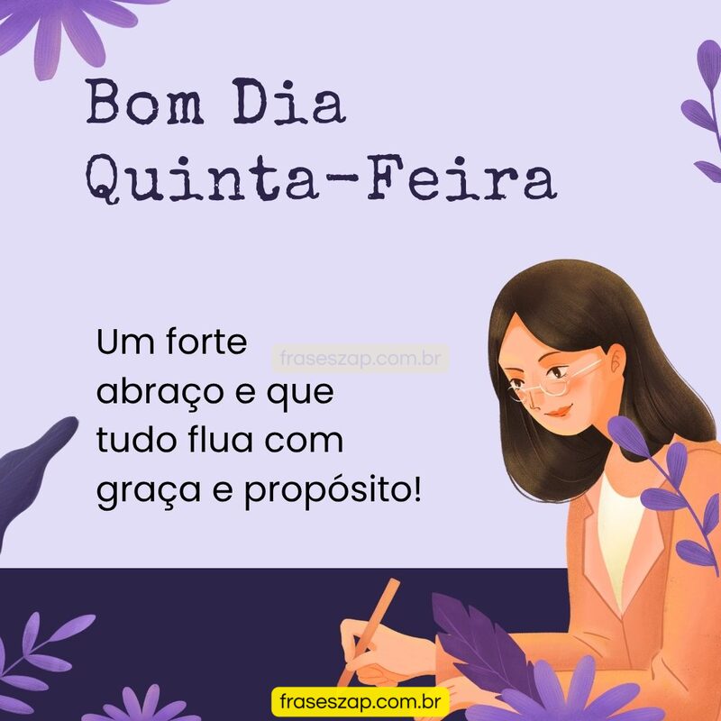 Imagem de quinta-feira para compartilhar no WhatsApp