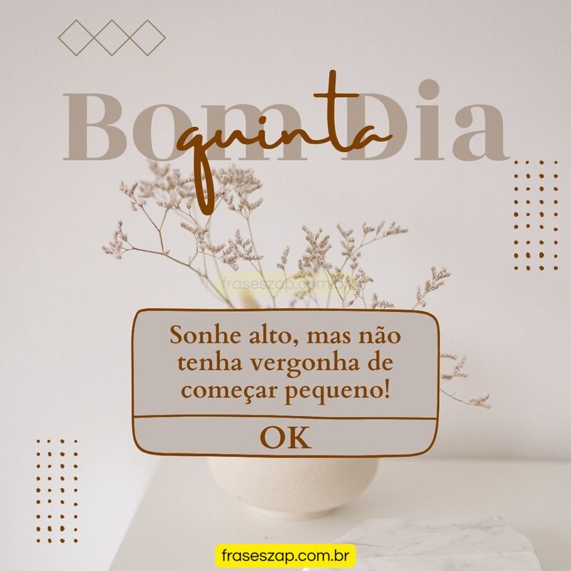 Imagem de quinta-feira para compartilhar no WhatsApp