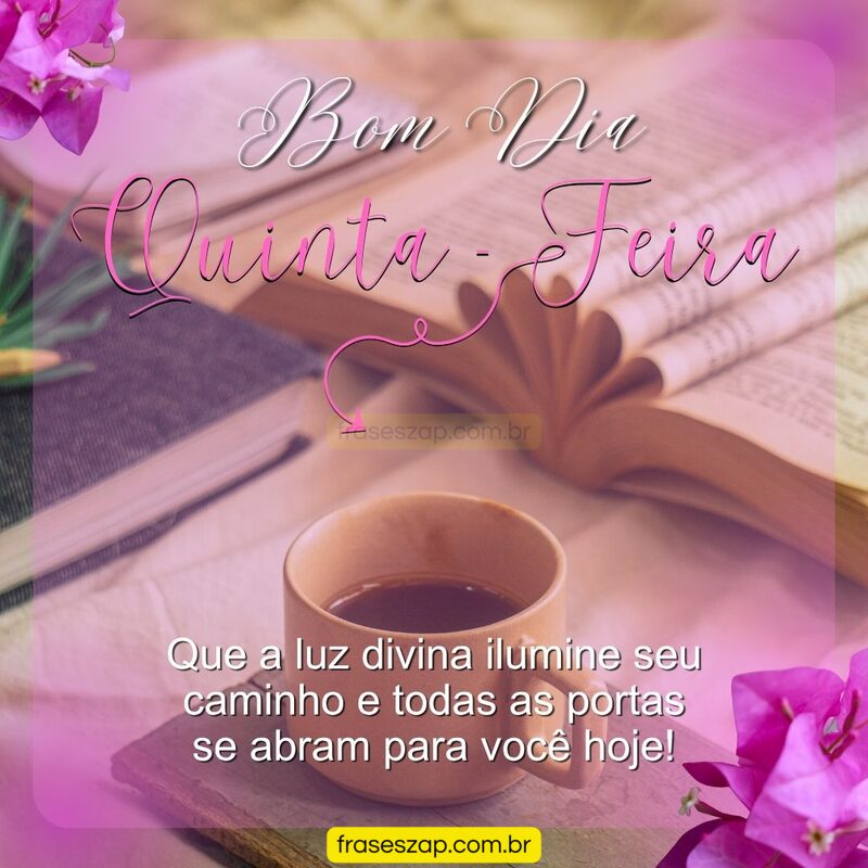 Imagem de quinta-feira para compartilhar no WhatsApp