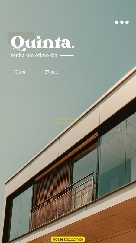 Imagem de quinta-feira para compartilhar no WhatsApp