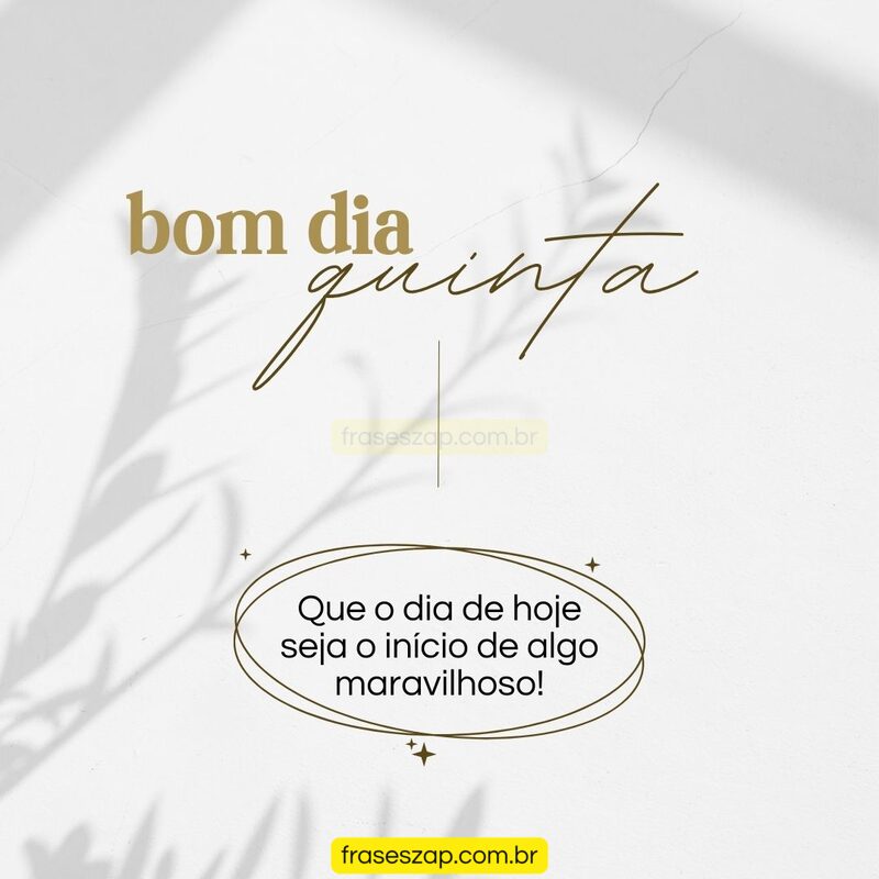 Imagem de quinta-feira para compartilhar no WhatsApp