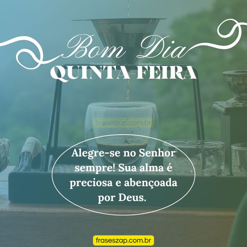 Imagem de quinta-feira para compartilhar no WhatsApp