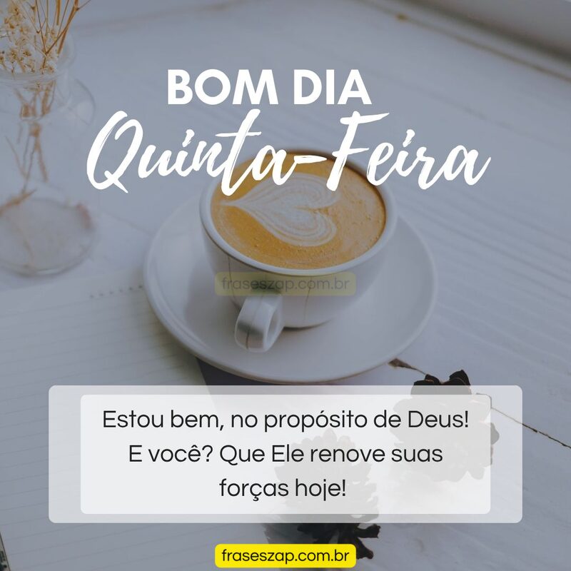 Imagem de quinta-feira para compartilhar no WhatsApp