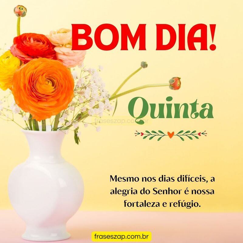 Imagem de quinta-feira para compartilhar no WhatsApp