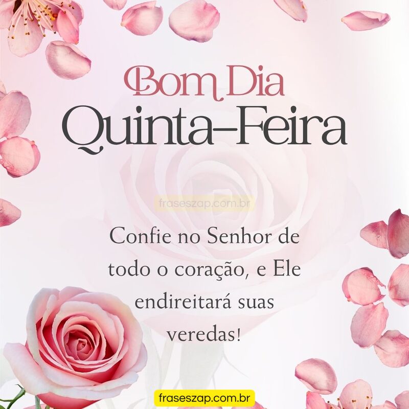 Imagem de quinta-feira para compartilhar no WhatsApp