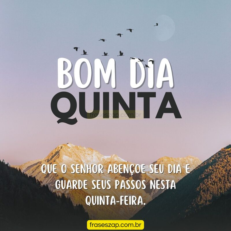 Imagem de quinta-feira para compartilhar no WhatsApp