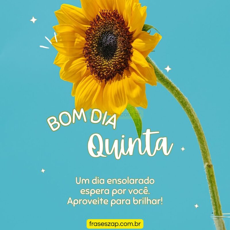 Imagem de quinta-feira para compartilhar no WhatsApp