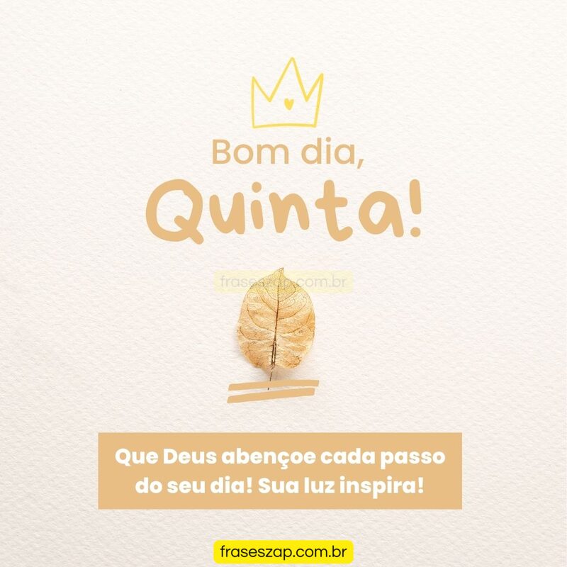 Imagem de quinta-feira para compartilhar no WhatsApp