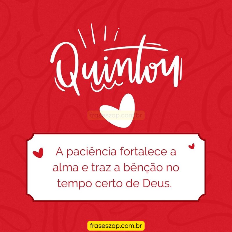 Imagem de quinta-feira para compartilhar no WhatsApp