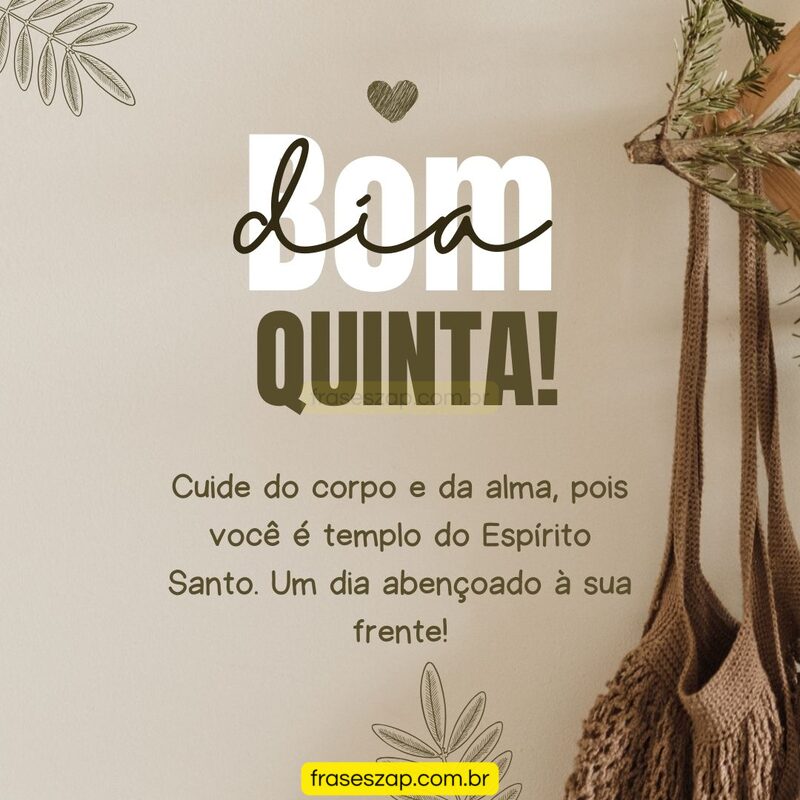 Imagem de quinta-feira para compartilhar no WhatsApp