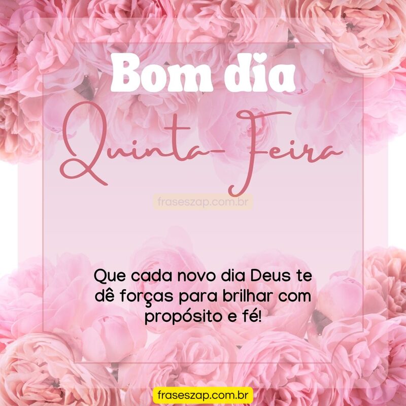 Imagem de quinta-feira para compartilhar no WhatsApp