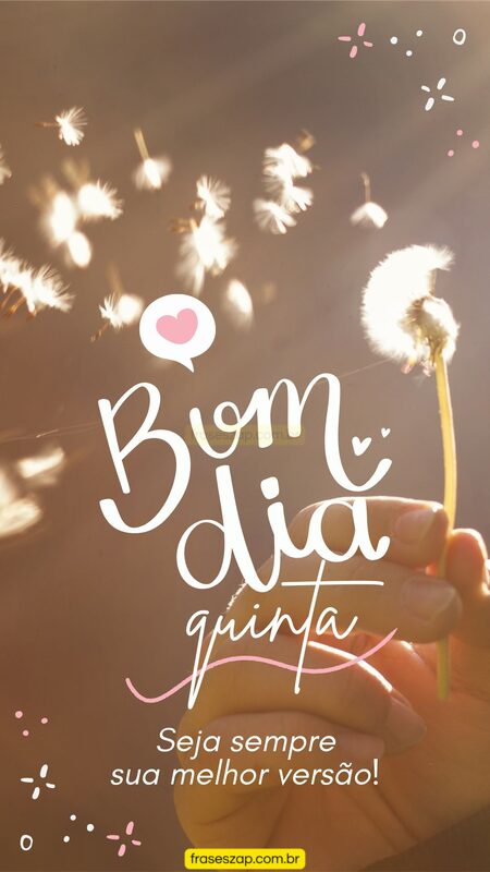Imagem de quinta-feira para compartilhar no WhatsApp