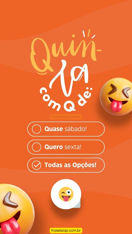 Imagem de quinta-feira para compartilhar no WhatsApp