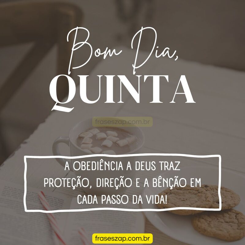 Imagem de quinta-feira para compartilhar no WhatsApp