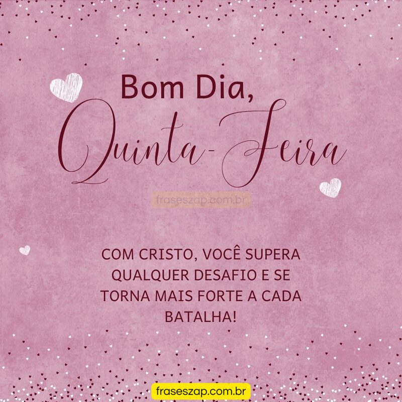Imagem de quinta-feira para compartilhar no WhatsApp
