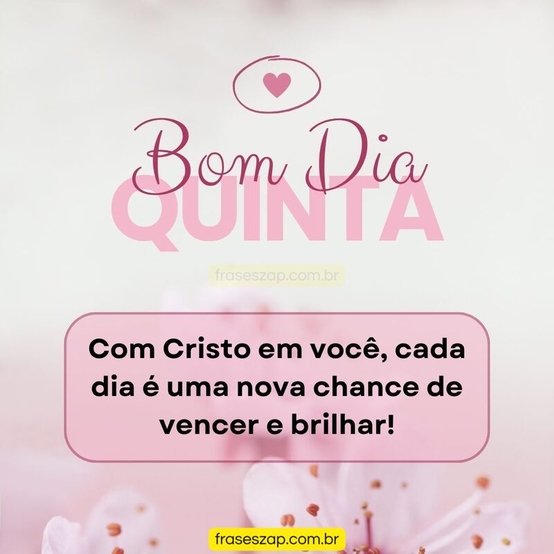Imagem de quinta-feira para compartilhar no WhatsApp