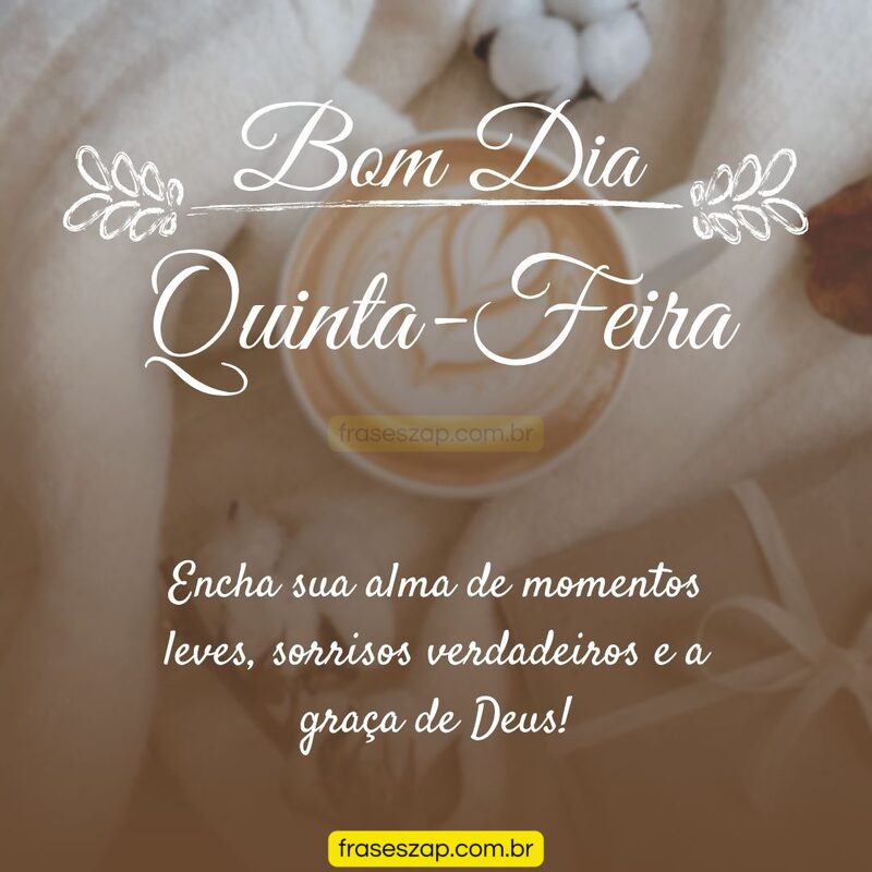 Imagem de quinta-feira para compartilhar no WhatsApp