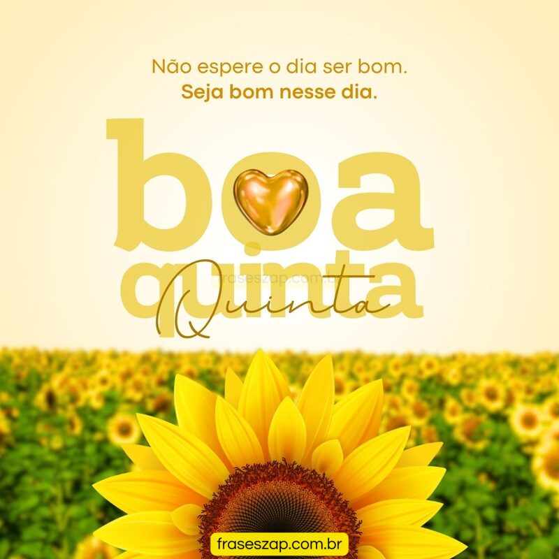Imagem de quinta-feira para compartilhar no WhatsApp