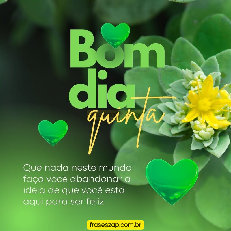 Imagem de quinta-feira para compartilhar no WhatsApp