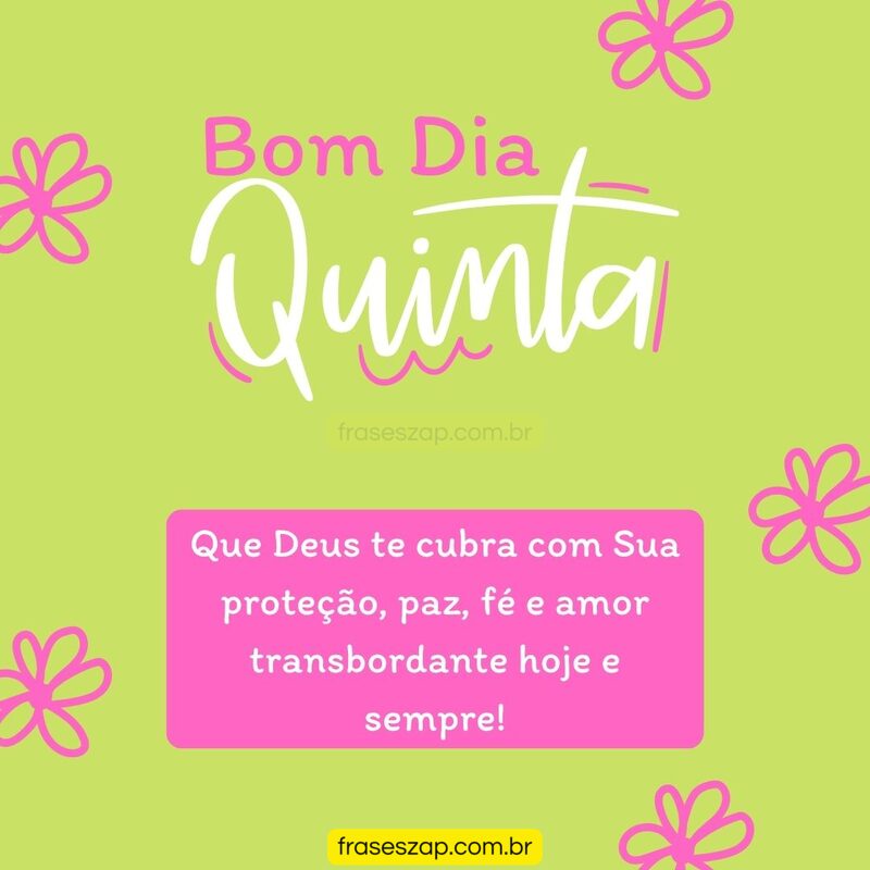 Imagem de quinta-feira para compartilhar no WhatsApp