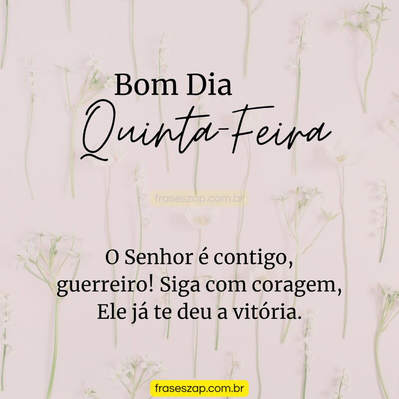 Imagem de quinta-feira para compartilhar no WhatsApp