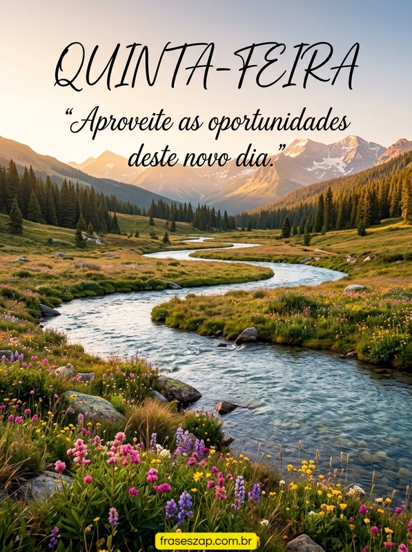 Imagem de quinta-feira para compartilhar no WhatsApp
