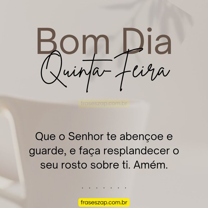 Imagem de quinta-feira para compartilhar no WhatsApp