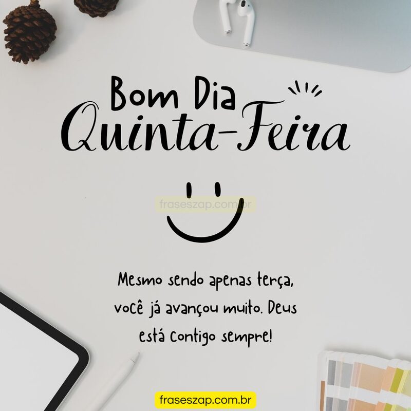 Imagem de quinta-feira para compartilhar no WhatsApp