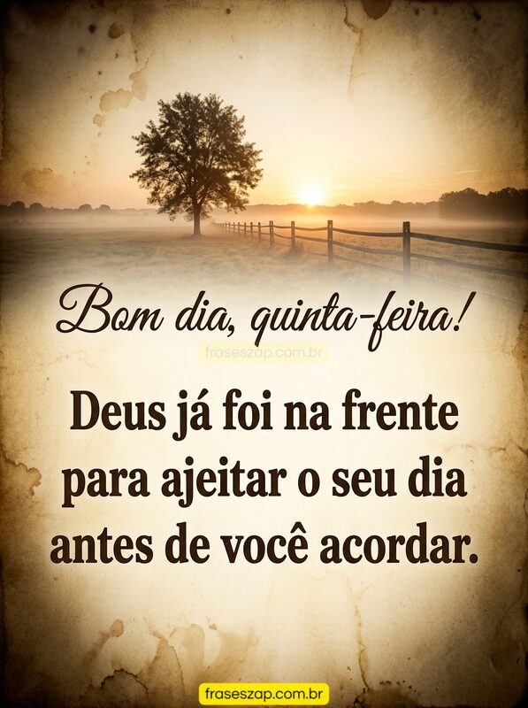 Imagem de quinta-feira para compartilhar no WhatsApp